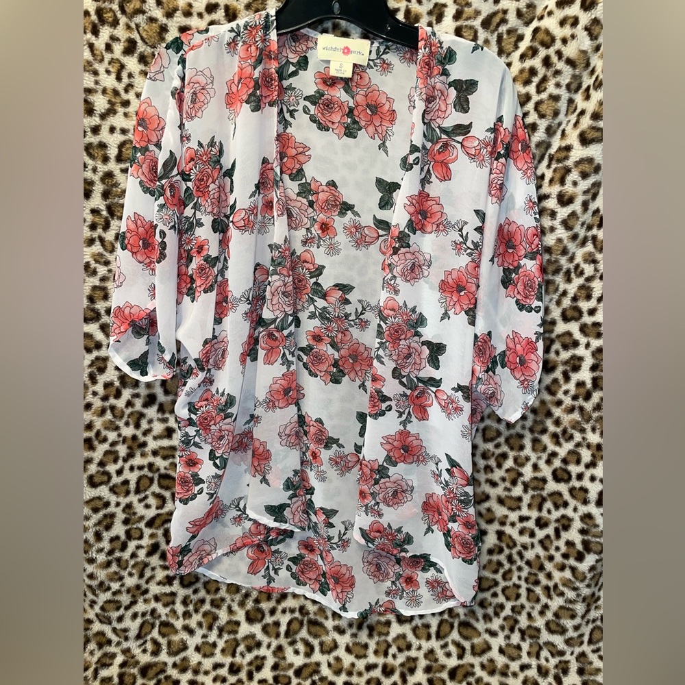 White Floral Cardigan